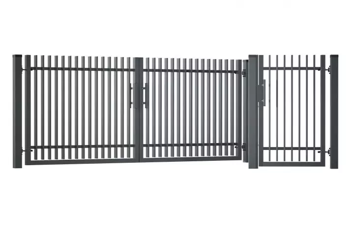 VERTICALE - novelty among palisade fences - tilt gate with wicket