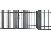 VERTICALE - novelty among palisade fences - tilt gate with wicket
