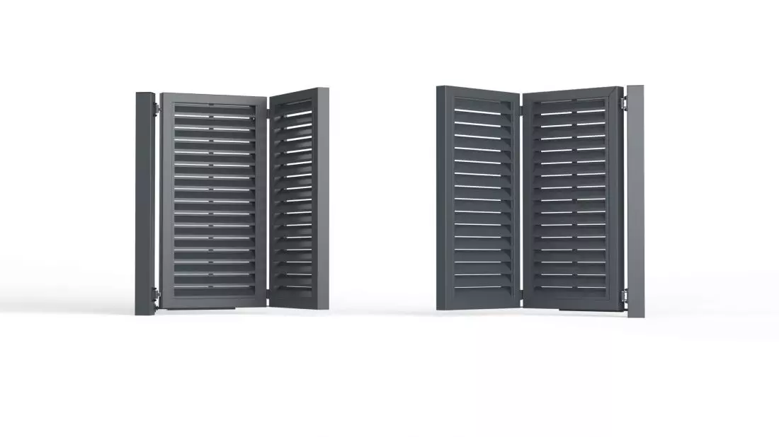 Brama łamana
kompatybilna z systemem ogrodzeń palisadowych VERTICALE © KONSPORT