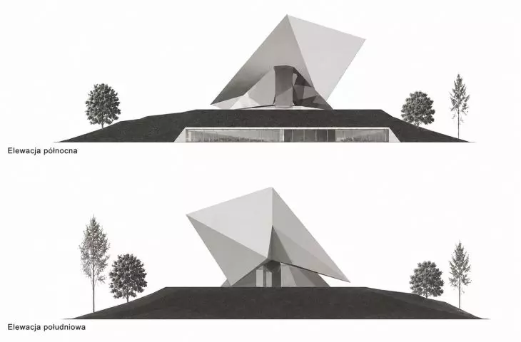 north and south facades