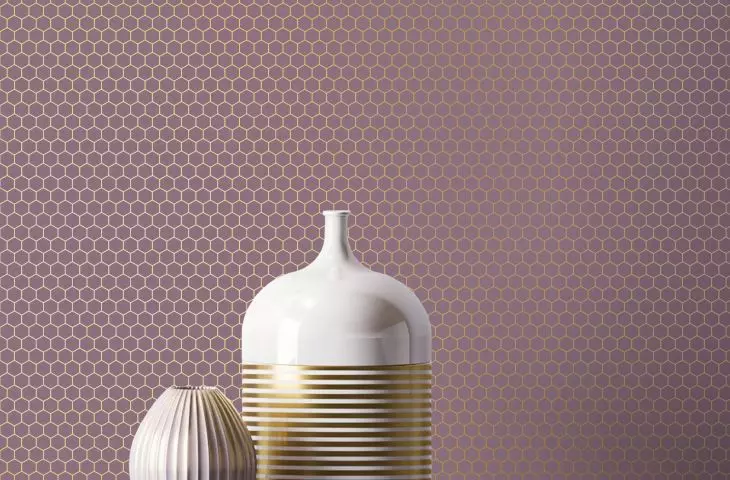 Wallpaper and acoustic materials for commercial tasks - Hexagon wallpaper