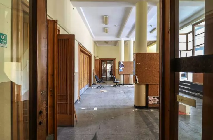 The interiors of the Chemistry Department building at the Lodz University of Technology