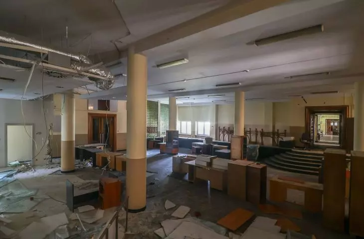 The interiors of the Chemistry Department building at the Lodz University of Technology