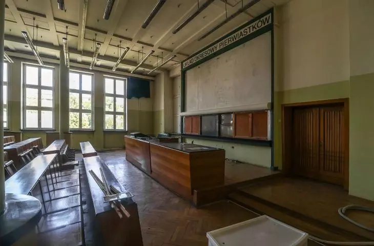 The interiors of the Chemistry Department building at the Lodz University of Technology