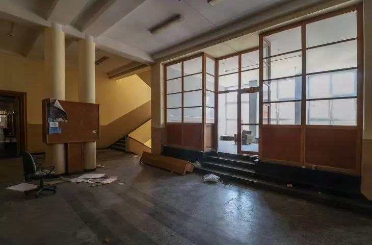 The interiors of the Chemistry Department building at the Lodz University of Technology