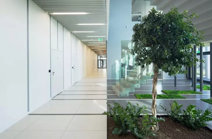 interpenetration of interior and exterior spaces
