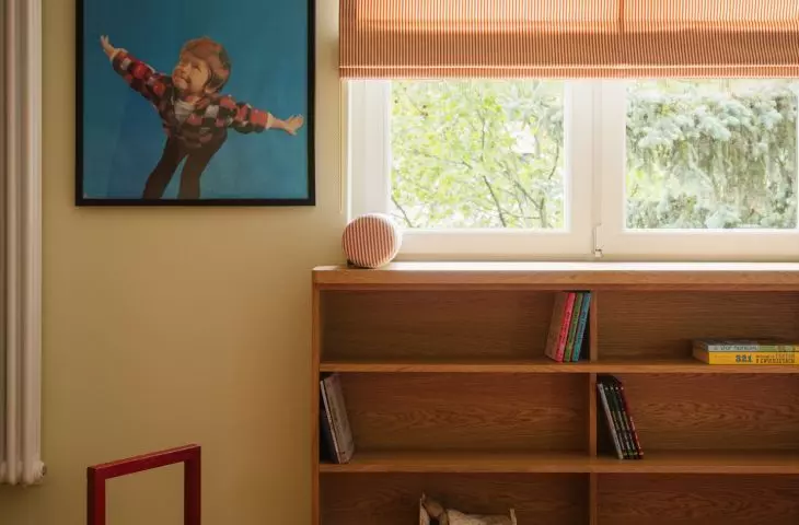 The children's room has space for toys, books, and everyday items, which will change over time along with the family members