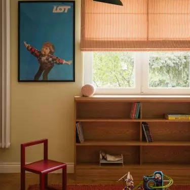 The children's room has space for toys, books, and everyday items, which will change over time along with the family members
