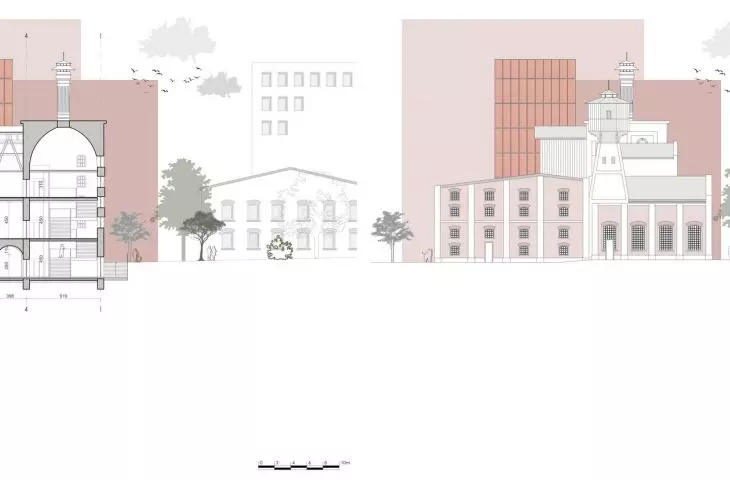 B-B cross-section