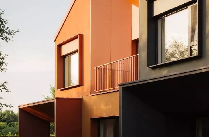 A neighborhood of single-family homes at 58 Borków Street in Warsaw