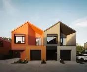 A neighborhood of single-family homes at 58 Borków Street in Warsaw