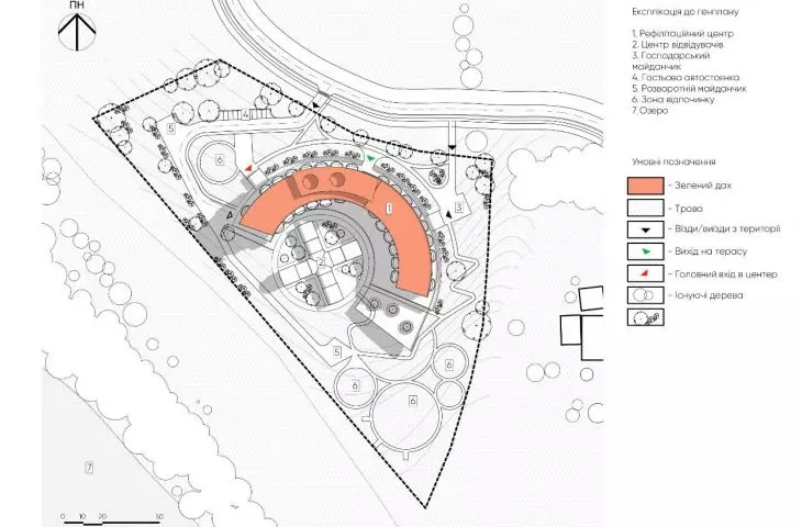 Projekt infrastruktury wokół „Red Cross Med Center”, proj. Bohdan Goy (A7 Architects)