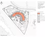 Projekt infrastruktury wokół „Red Cross Med Center”, proj. Bohdan Goy (A7 Architects)