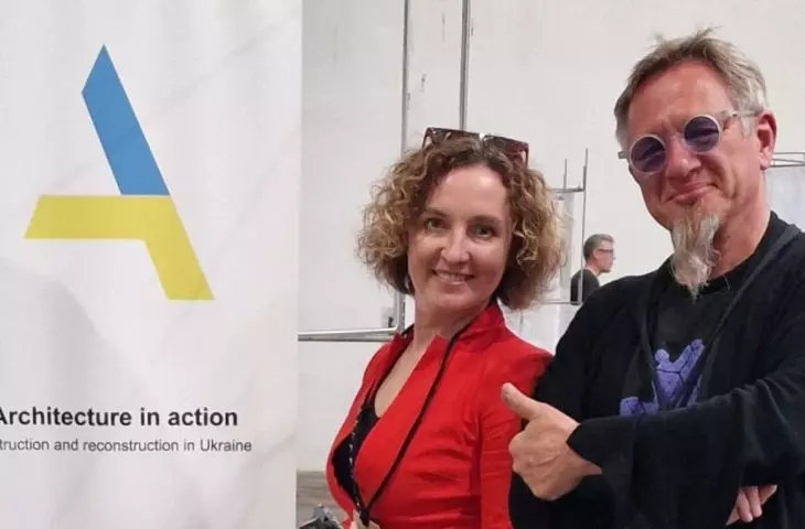 Aleksander Janicki z Anną Kyrii, reprezentantką NASAU w Ukrainie