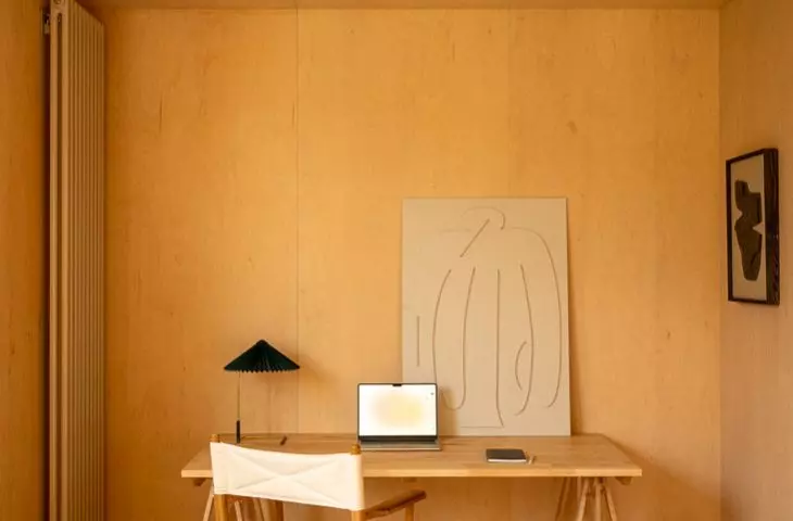 The interior of a house in Paary designed by NOKE Architects