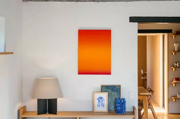 The interior of a house in Paary designed by NOKE Architects