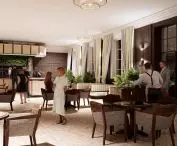 the restaurant's interior