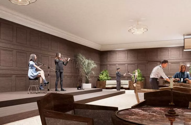 the restaurant's interior