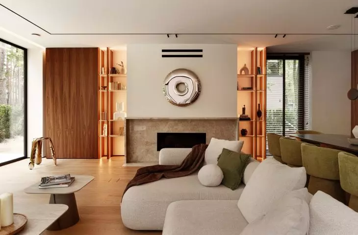 A family home in a pine forest near Warsaw