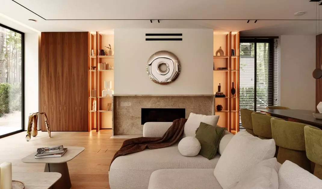 A family home in a pine forest near Warsaw