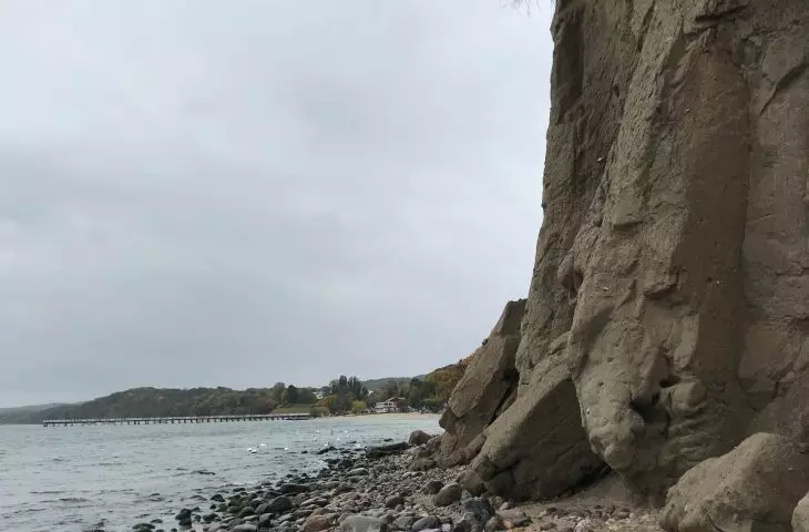 near orlovsk cliff, beach began to disappear