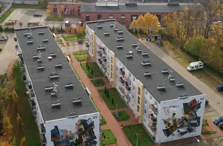 Murale przy ulicy abpa Walentego Dymka 220 i 222 w Poznaniu