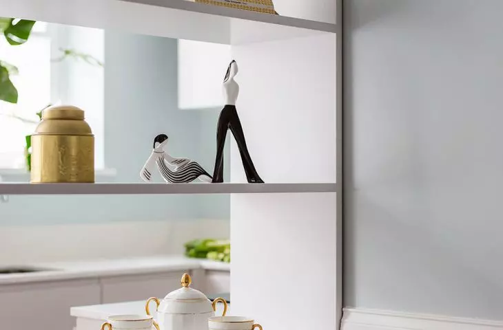 A shelf full of design