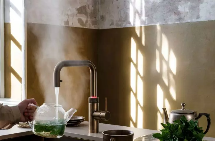 Kran Quooker Fle Square Patinated Brass