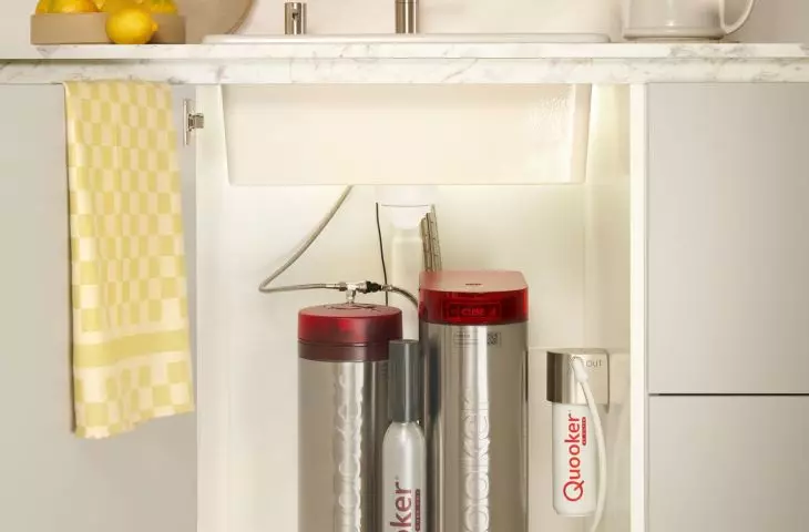 system Quooker z uzrądzeniem Cube i filtrem