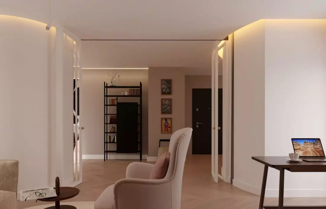 Eleganckie wnętrze apartamentu. Sikora Wnętrza Architektura 