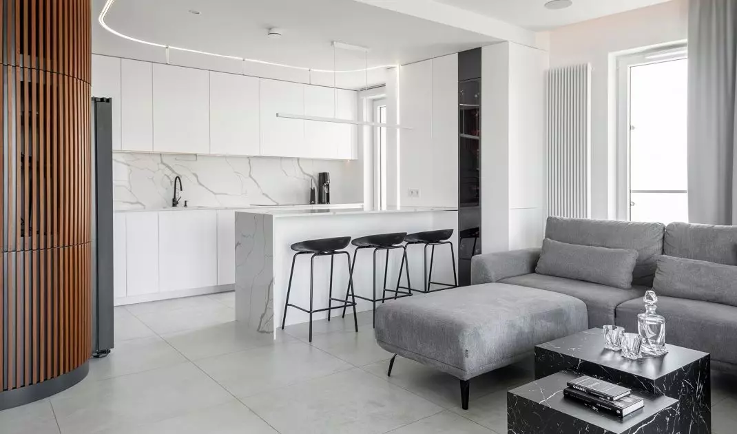 Apartament z palmiarnią w Warszawie projektu AMJ studio