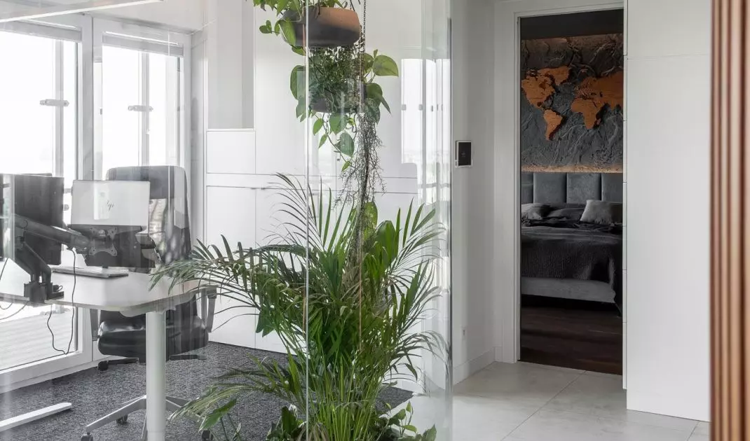 Apartament z palmiarnią w Warszawie projektu AMJ studio