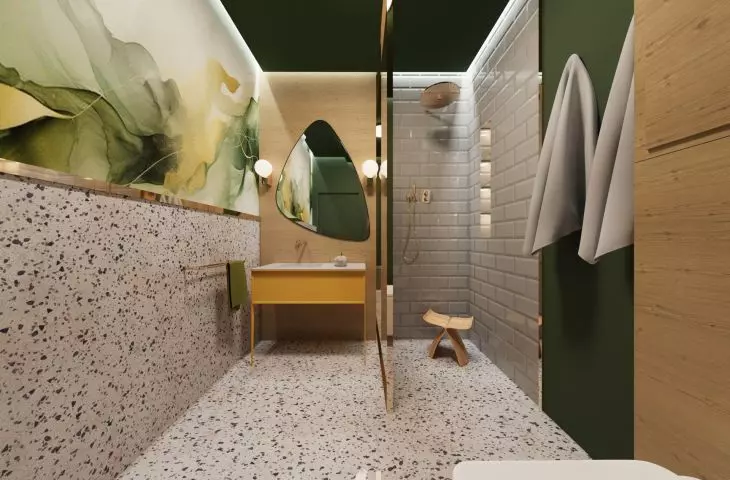 łazienka w pokoju hotelowym