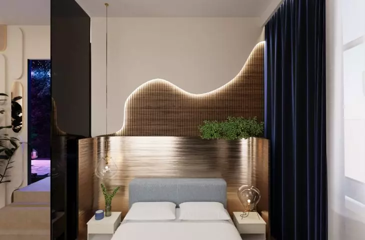 strefa sypianiana w pokoju hotelowym premium