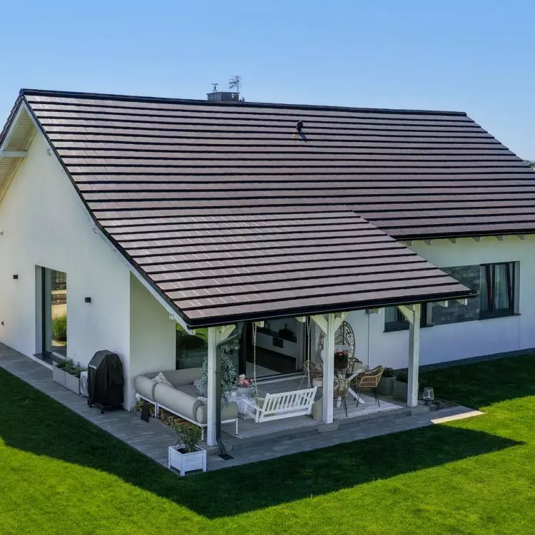 swissporTON Simpla roof tile in slate color