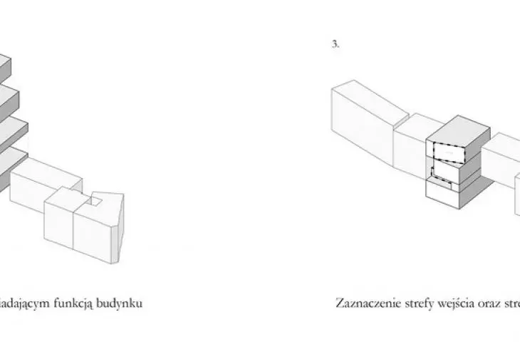 schematic of the building's form