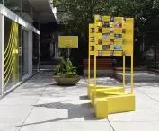 Part of the exhibition is set up in front of the ZODIAK pavilion