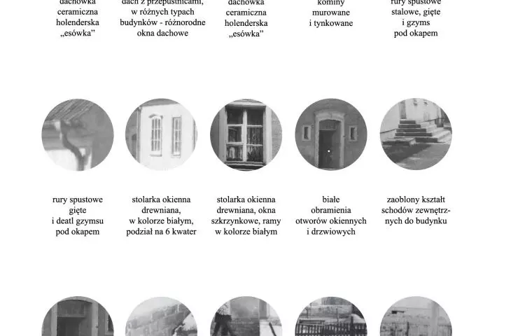 detale wyróżniające architekturę osiedla Bloki w Ciechanowie