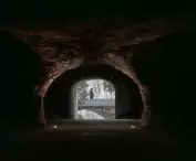 The old tunnels have become part of the route through the complex