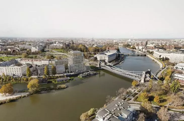 siedziba Urzędu Marszałkowskiego Województwa Dolnośląskiego we Wrocławiu położona będzie tuż przy Odrze