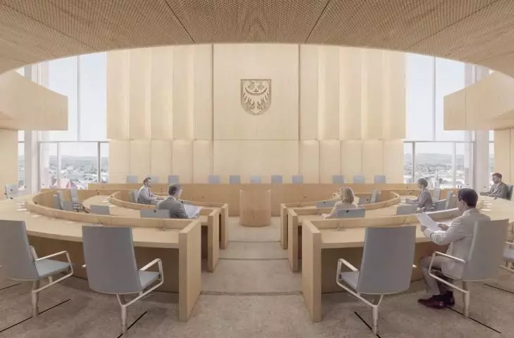 wnętrze sali obrad Sejmiku