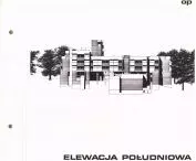 Projekt Kolegium Polonijnego UJ w Przegorzałach, elewacja południowa, 1974