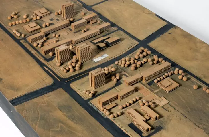 Model of the AGH Student Village, 1960s; model by Wojciech Pietrzyk