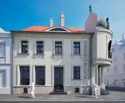 kamienica na rogu Rynku i ulic Krzyżowej oraz Kaliskiej zaadaptowana na muzeum sztuki współczesnej (Muzeum Kamienica), wizualizacja