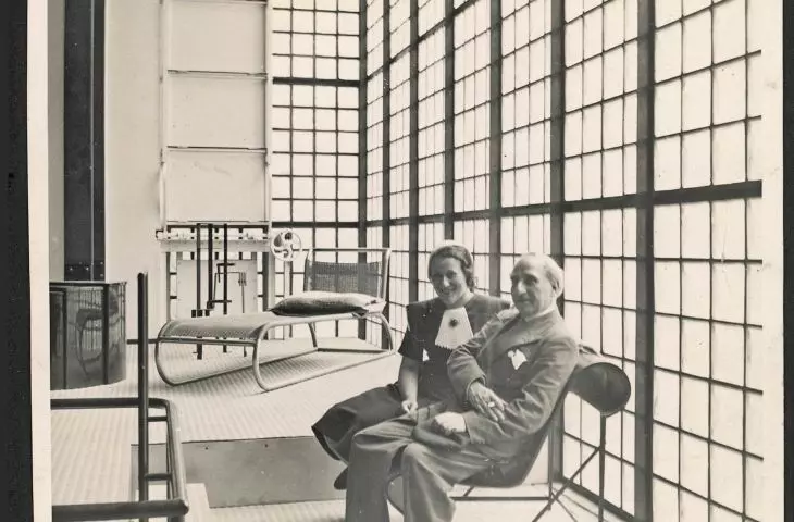 Helena Syrkus i Pierre Chareau w Maison de Verre, lata 30. XX w., fotografia