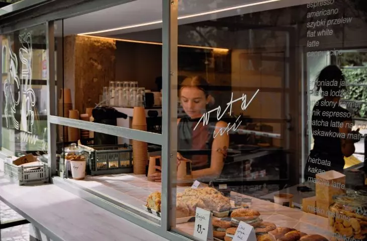 a detail of the café