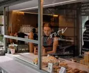 a detail of the café