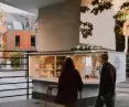The café is located along a walking route used by many city residents