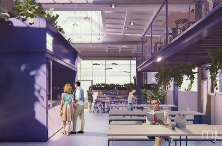 Lush greenery will complement the hall space