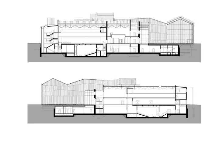cross-sections A-A and B-B